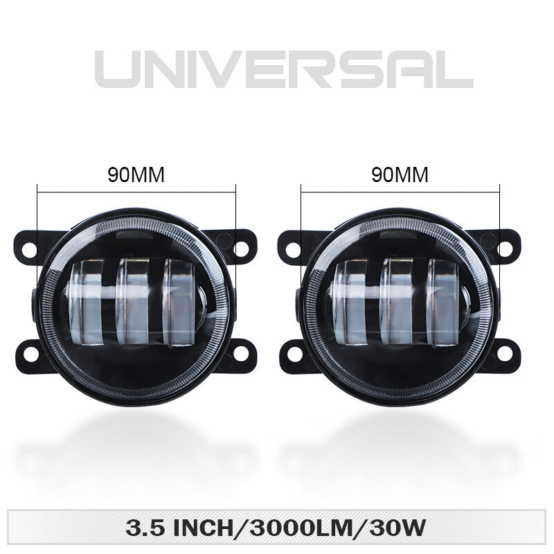 2Pcs 3.5 inch 30W LED Driving Lamp Fog Light for Jeep for Wrangler JK 2 Door 07-15