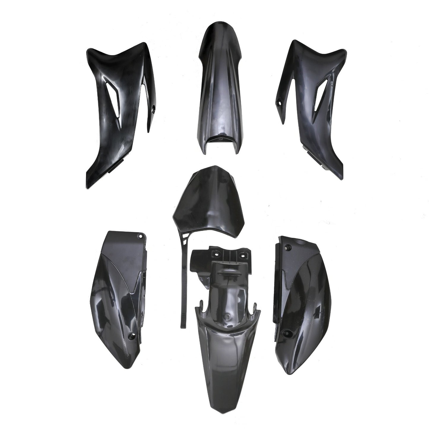Black plastic kit fenders for Yamaha TTR110 Trail Dirt Pit bikes