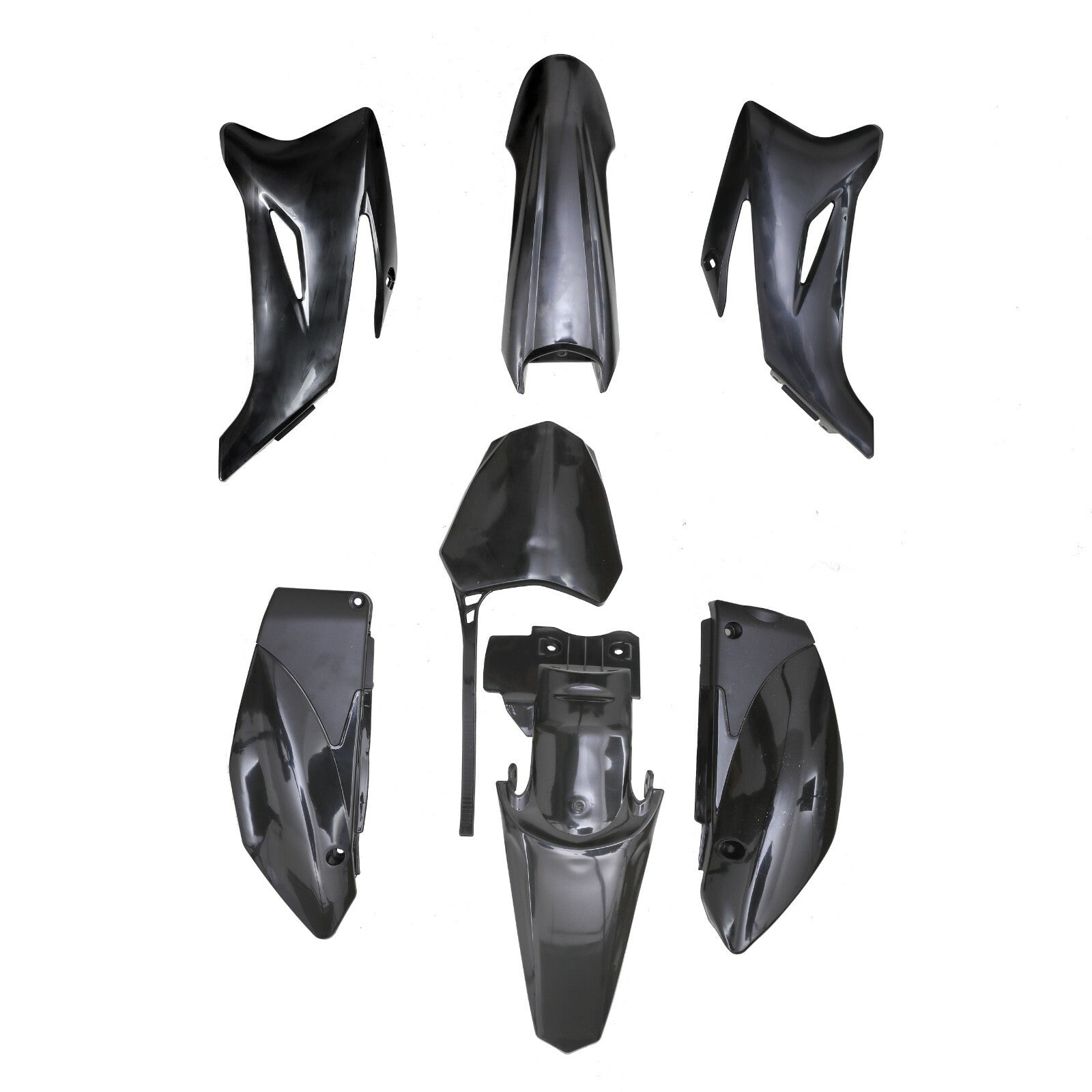 Black plastic kit fenders for Yamaha TTR110 Trail Dirt Pit bikes
