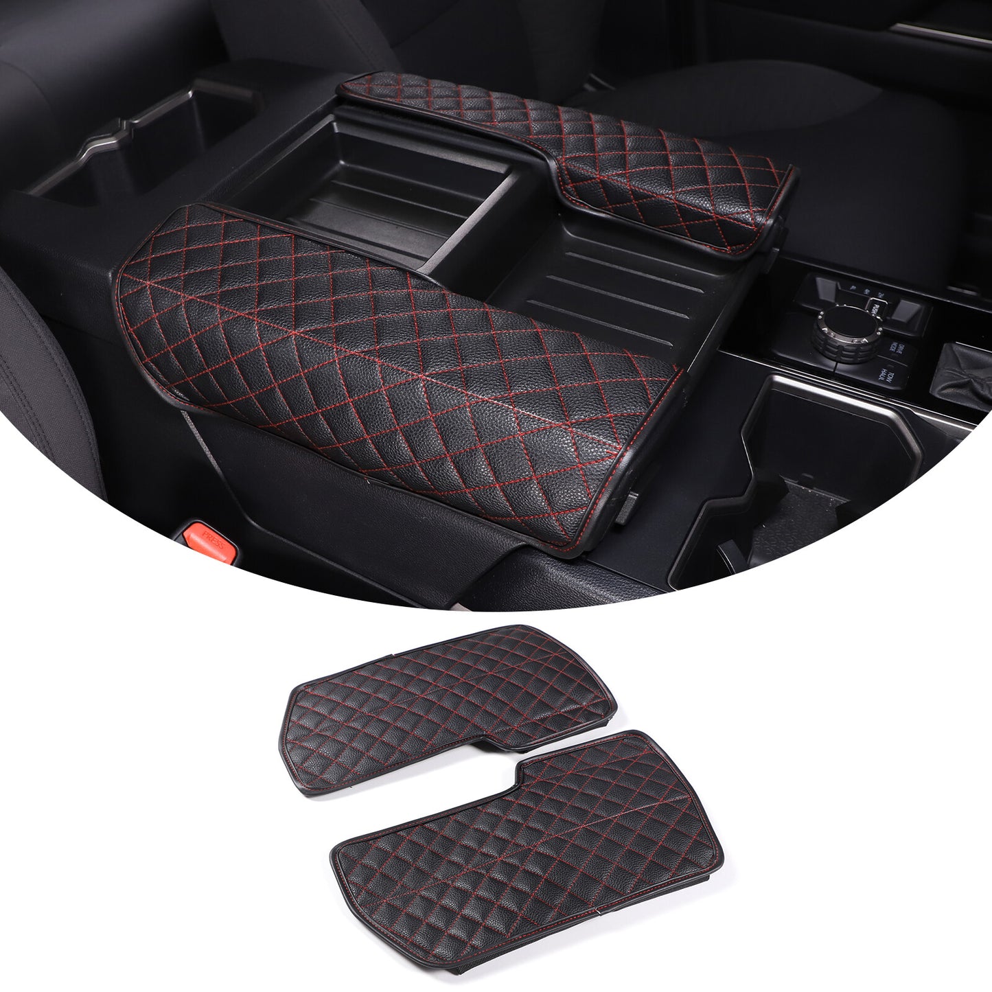 Red carbon fiber driver's for seat interior door panel decorative sticker for Corvette C7 14-19- v