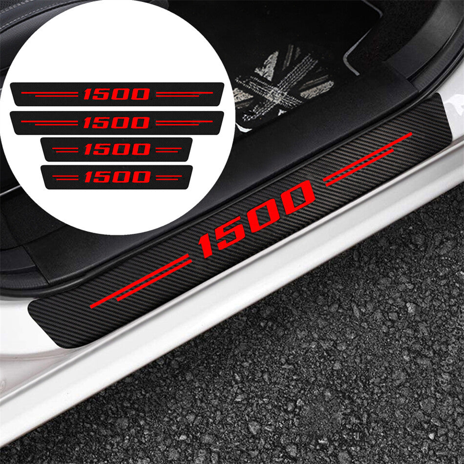 4x 1500 Red Letter Cab Door Sill Plate Cover for Dodge for Ram 1500 Cab Accessories