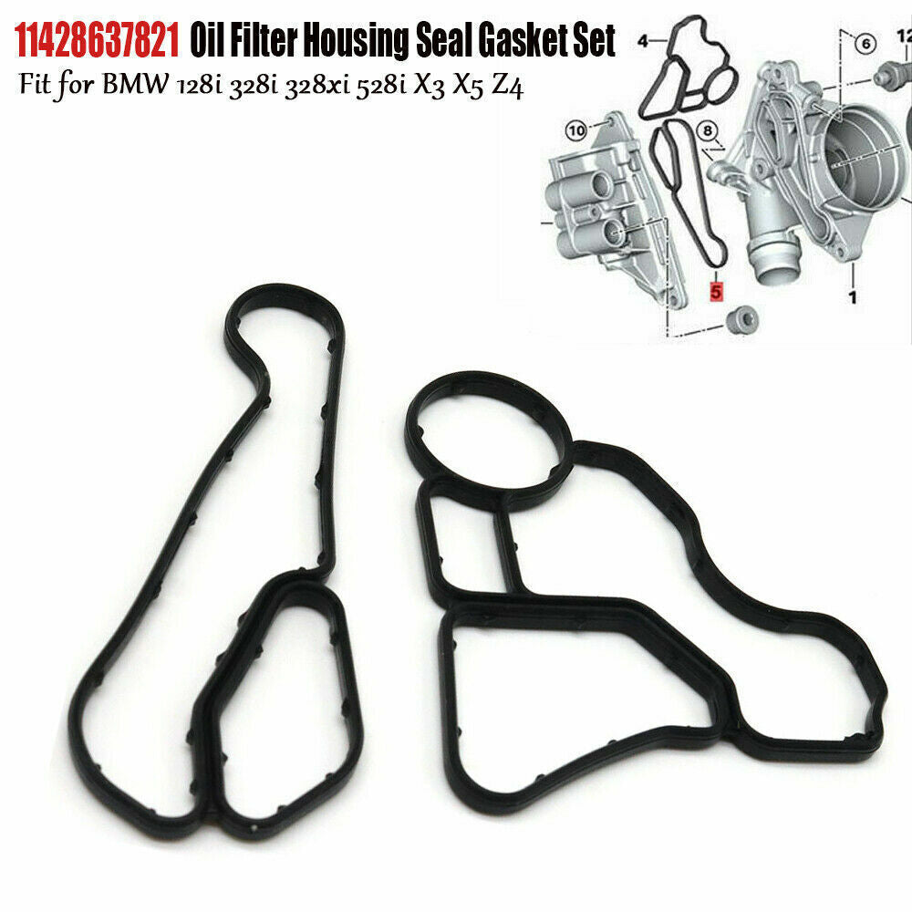 Oil filter housing gasket cooler sealing kit for 11428637820 11428637821- n