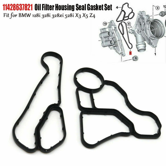 Oil filter housing gasket cooler sealing kit for 11428637820 11428637821- n