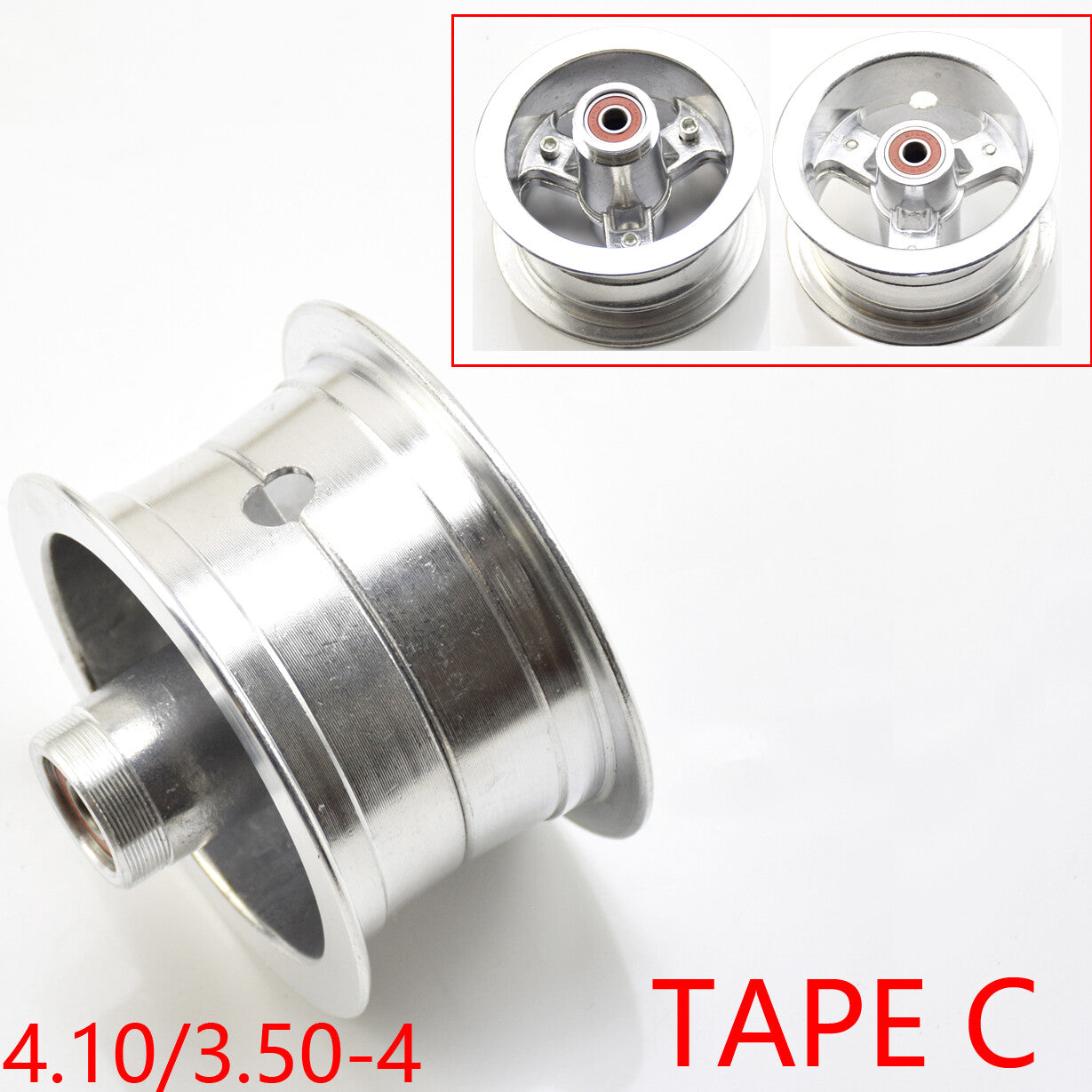 Motorcyle Aluminum Wheel Hub 3.50-4 4.10-4 4.10/3.50-4 Tire for Mini Quad Dirt Bike