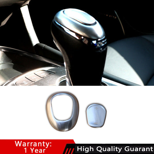 For Chevry Equinox 2018-2021 Silver alloy Inner Gear Shift Knob Head Cover Trim