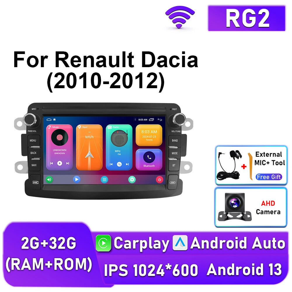 Android CarPlay Car Radio for Renault for Dacia 2010-2012 Stereo GPS Player Screen