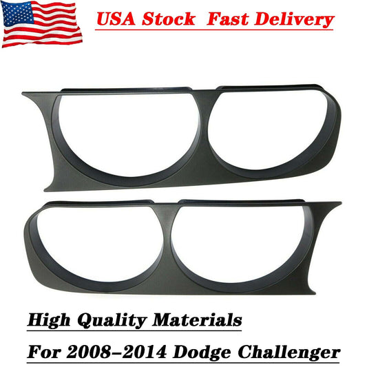 Black front headlight bezel trim LH right-hand grip applicable to 2008-2014 for Dodge for Challenger