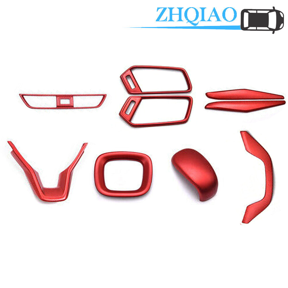 9pcs ABS RED Interior Accessories Whole Kit Cover Trim for Honda Accord 18-20
