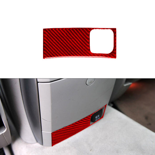 Red Carbon Fiber Rear Central Power Socket Trim for Mercedes R-Class 2009-2012