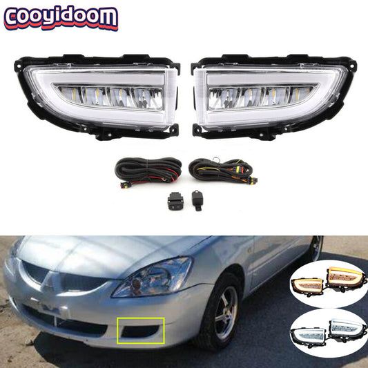 Suitable for 2004-06 for Mitsubishi Lancer LED Daytime Running Lights (DRL) and Turn Signals.
