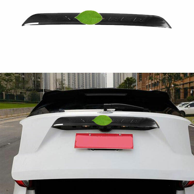 ABS Carbon Look Rear Trunk Lid Tailgate Strip Trim For Explorer 2020-2024 B n