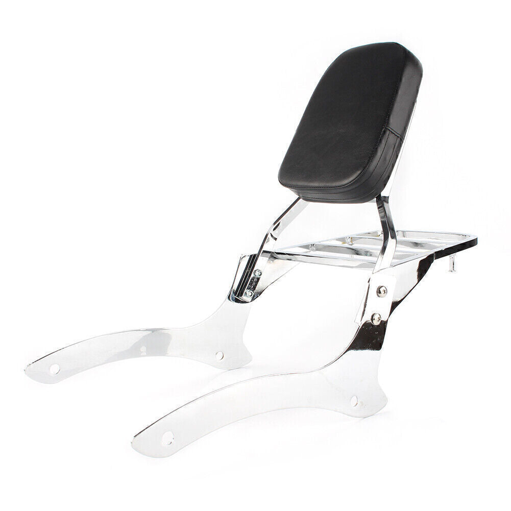 Backrest Sissy Bar Luggage Rack for Yamaha V-Star XVS 1100 Classic 2000-11 01 02