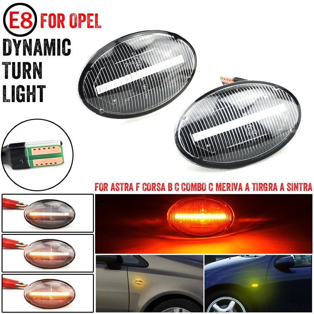 Dynamic Side Marker Turn Light for Opel for Corsa Astra Combo Meriva Tigra Sintra