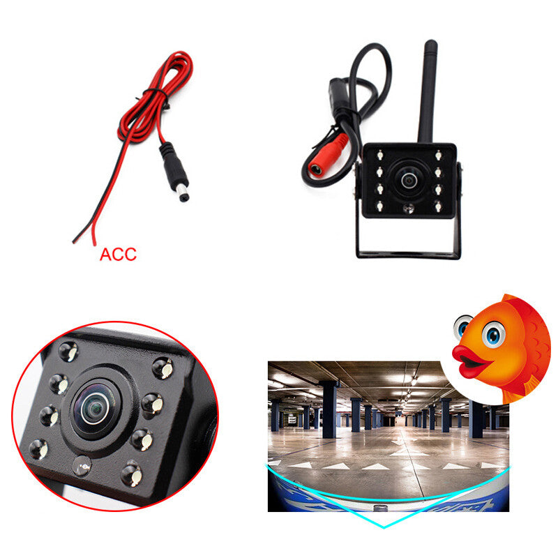 Wireless Backup Camera System, Kit for Buses, Trailers, Trucks, RVs(Android/IOS) v