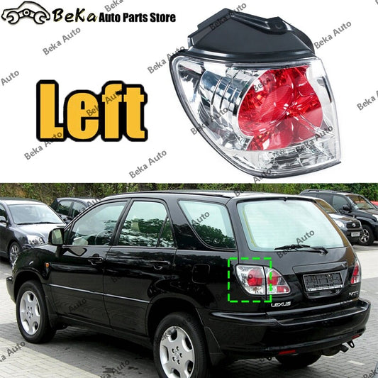 Applicable to for Toyota Harrier 98-02 and for Lexus Altezza RX300. Left outer taillight has no bulb.
