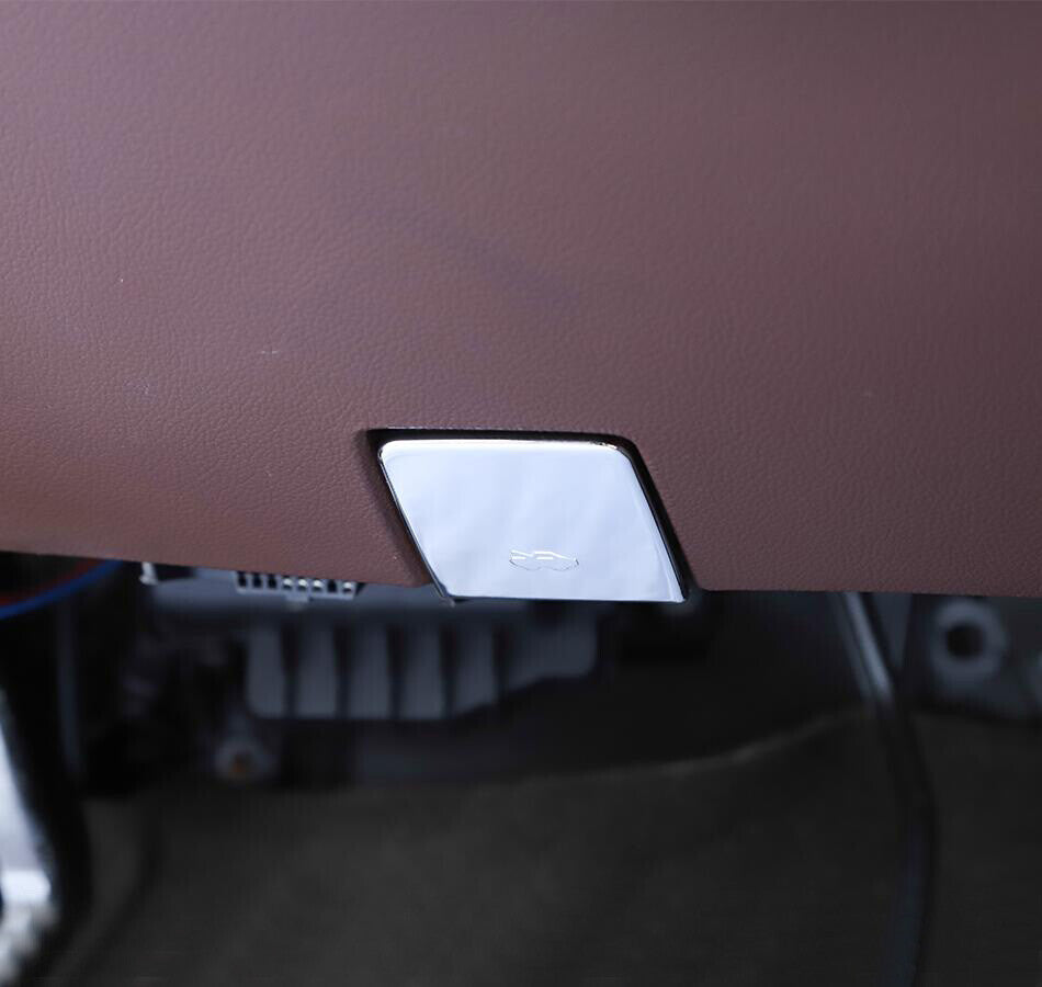 For 14-2018 for Chevy Silverado/ for GMC for Sierra Chrome Hood Open Switch Button Trim Cover v