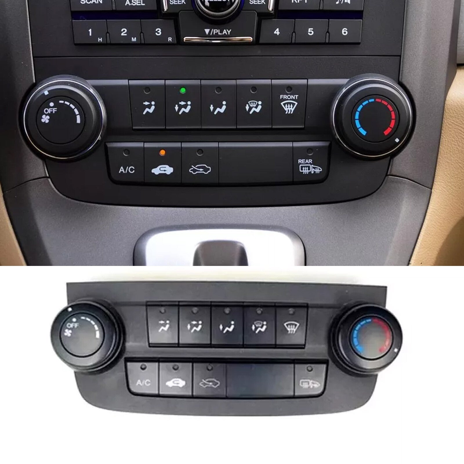 Air conditioning heater temperature and climate control button panel suitable for 2007-2011 for Honda CR-V/CR-V Q
