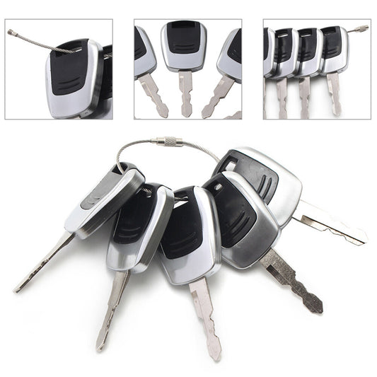 Ignition Keys w/Ring 21Q4-00090 R-9 for Hyundai Excavator Heavy Equipment 5PCS Q