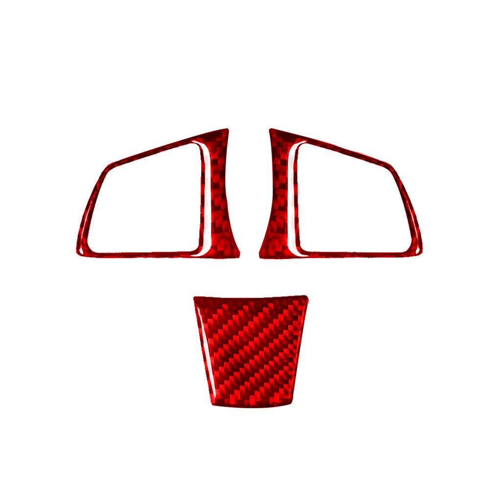 3Pcs Red Carbon Fiber Interior Steering Wheel Set Cover Trim for BMW Z4 E89
