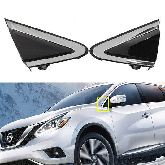Chrome Front Door Fender Mirror Molding Corner Trim For 2015-2018 Murano v