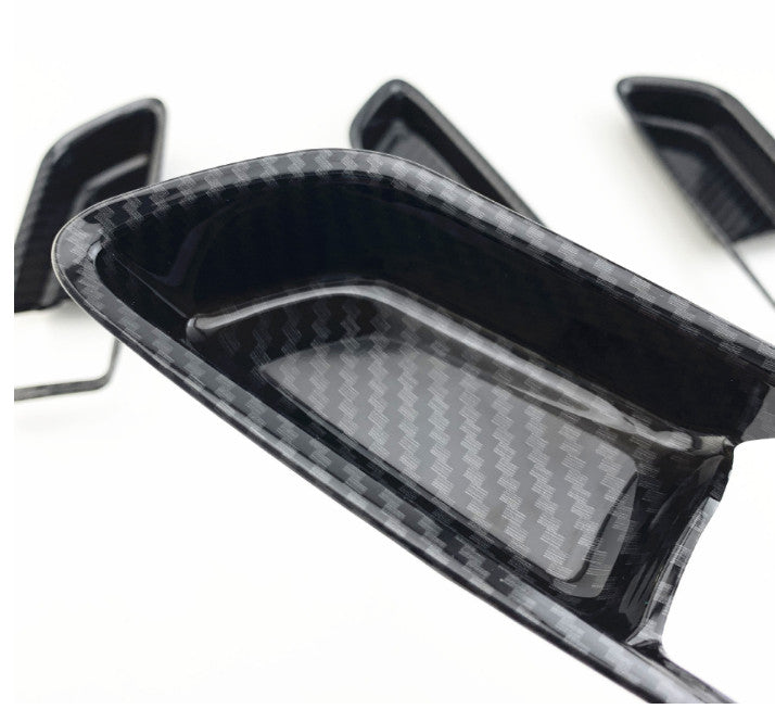 Carbon Fiber Style Inner Door Handle Bowl Cover Trim for Toyota for Corolla 19-22