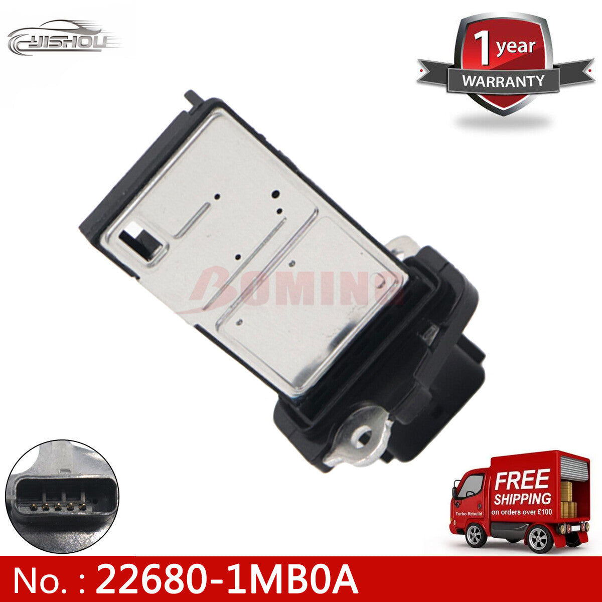 22680-1MB0A is a mass flow sensor for 2011-17 for Infiniti Q70 and for Nissan Juke.