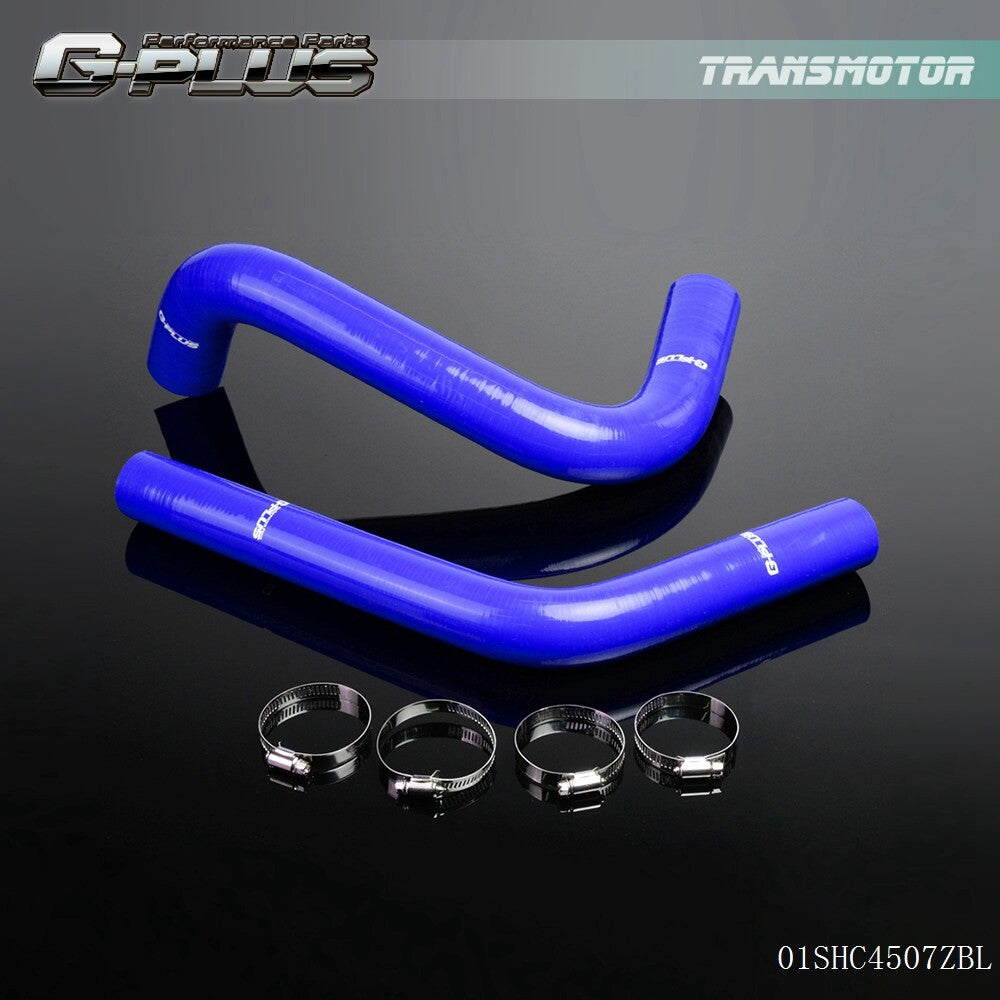 Fits 1960 - 1962 for C/K Truck Pickup C10 /2 Piece Blue Silicone Radiant Hose - v