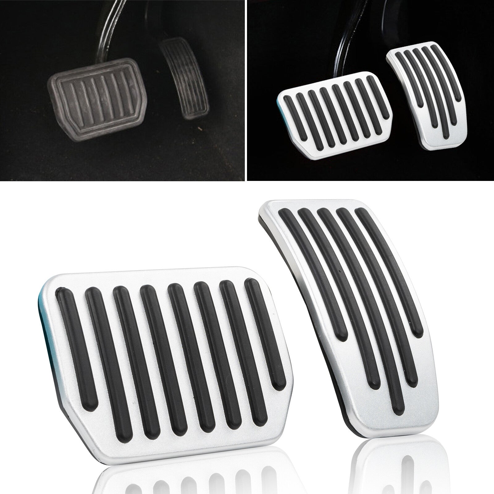 Aluminum anti-slip protective cover for Model 3 Y pedals - n