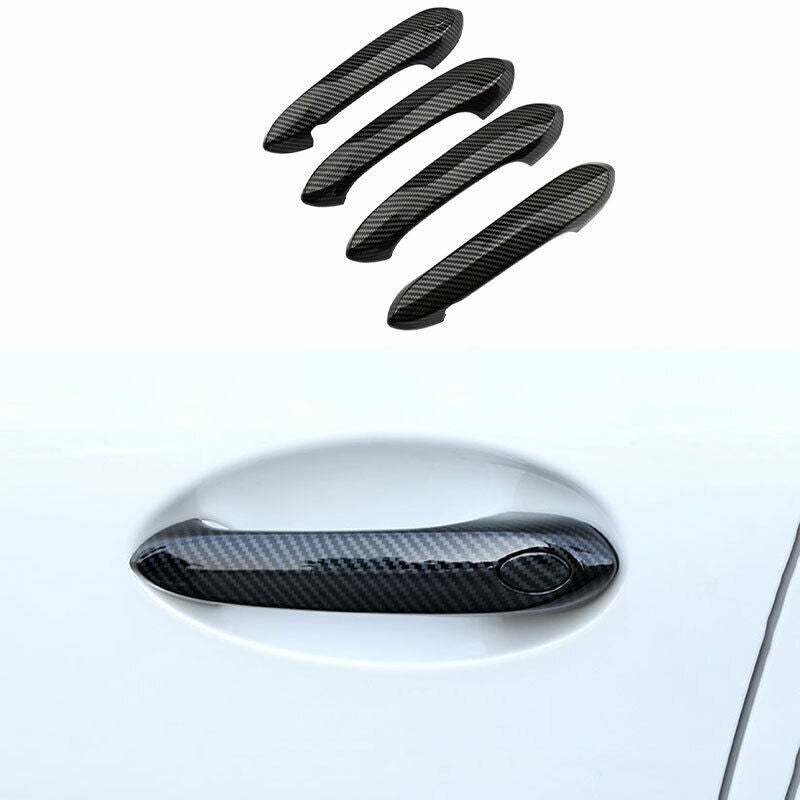 for BMW 3-Series G20 2019-23 Carbon Fiber Exterior Side Door Handle Cover Trims
