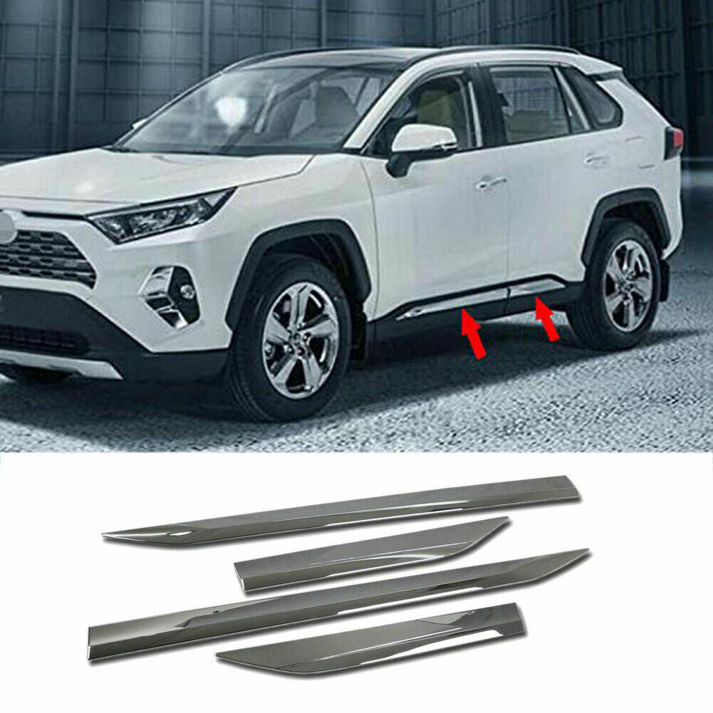 Car Door Side Body Molding chrome trim Guard cover for Toyota RAV4 2019-2024