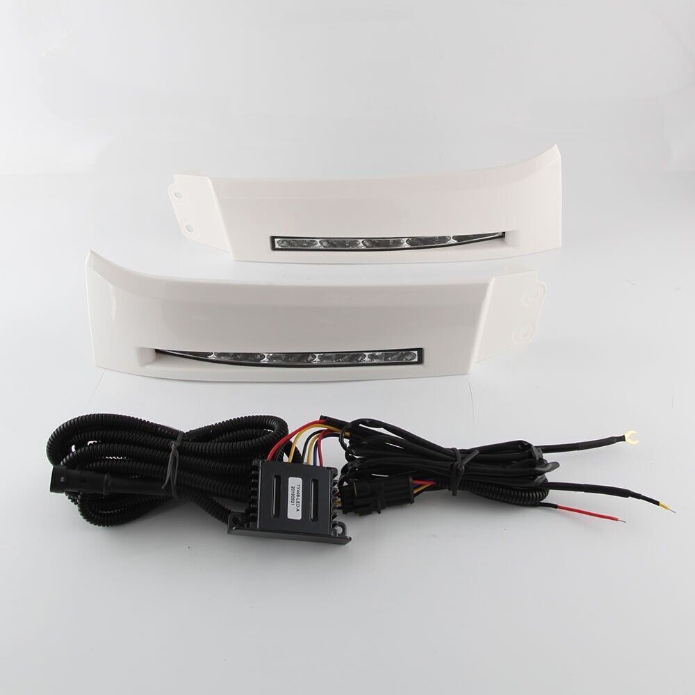 For White 2007-2013 Tundra Headlights Bumper DRL LED Running Lights Lamps Xsp-X Q