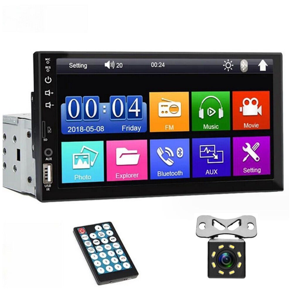 1-Din Fit For CarPlay Android Auto Car Stereo Radio Bluetooth FM USB AUX n