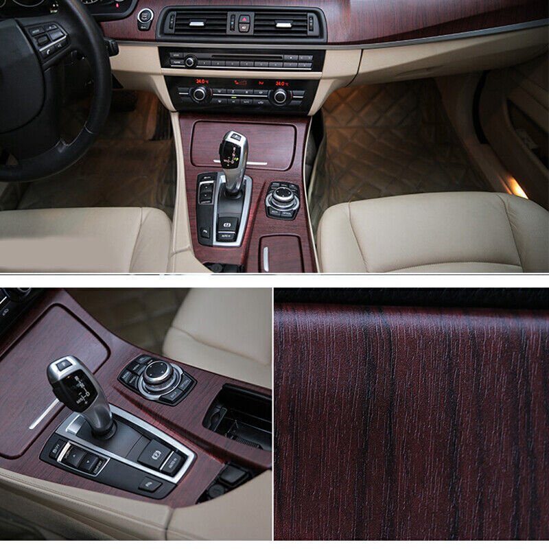 30cm x 100cm Automatic Interior DIY Vinyl Wood Texture Grain Packing Sticker Decal Parts - n