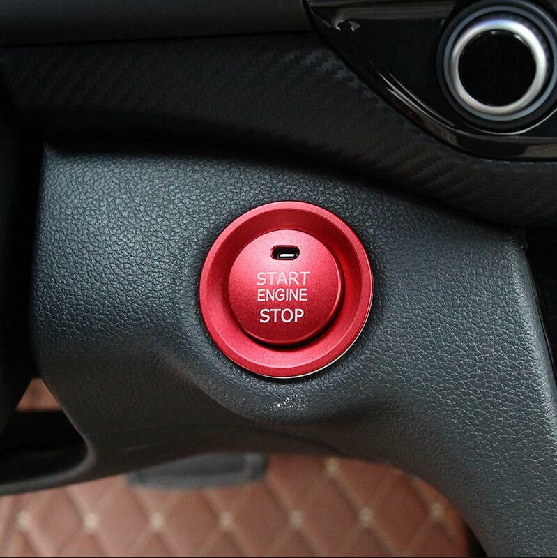 Fit for Hyundai for Elantra 2017-2020 Red ENGINE START STOP Switch Button Cover Trim v