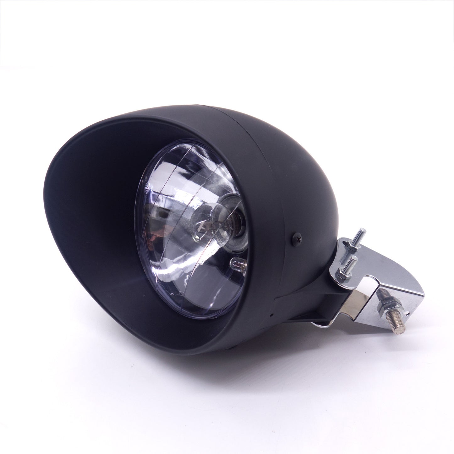 Motorcycle Black Bullet Headlight Head Light Lamp for Harley for Honda for Yamaha Custom Q