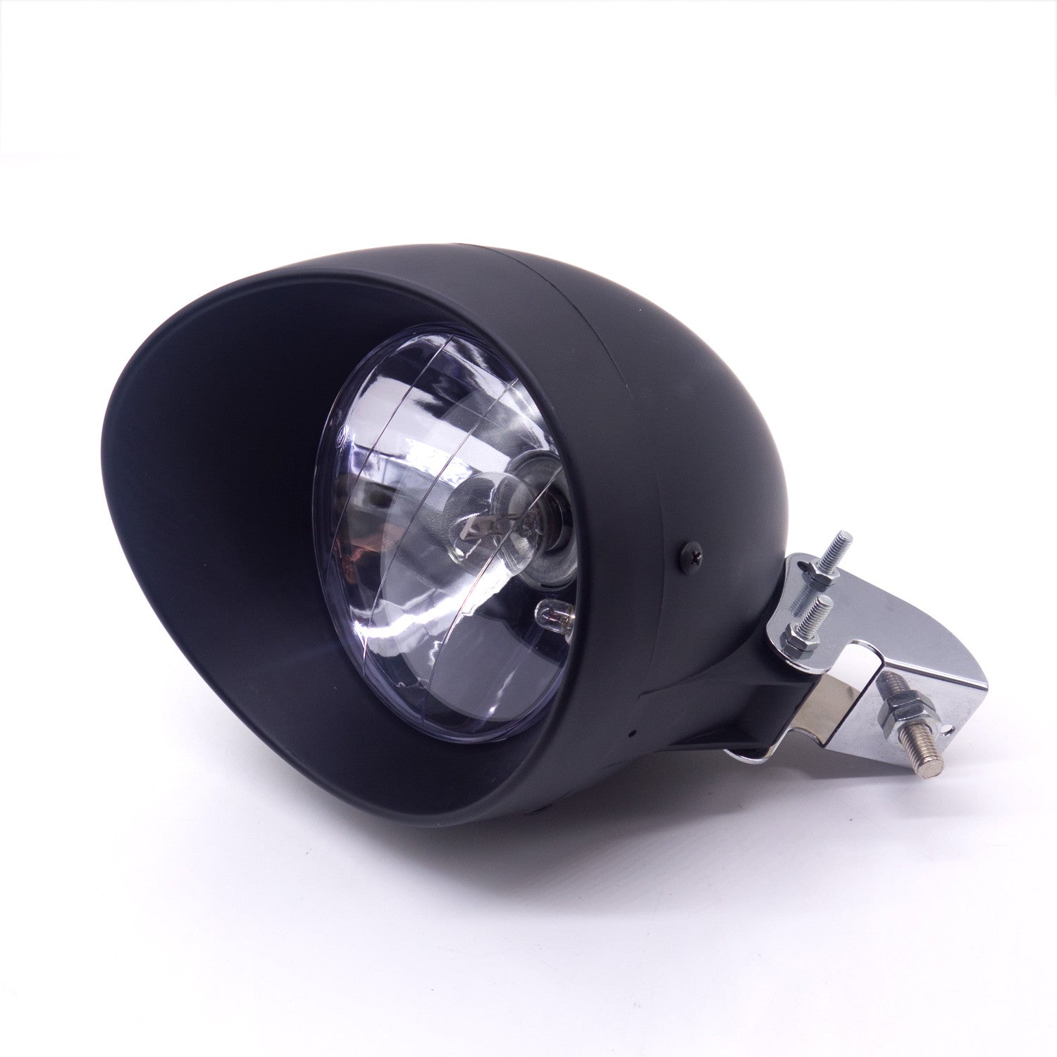Motorcycle Black Bullet Headlight Head Light Lamp for Harley for Honda for Yamaha Custom Q