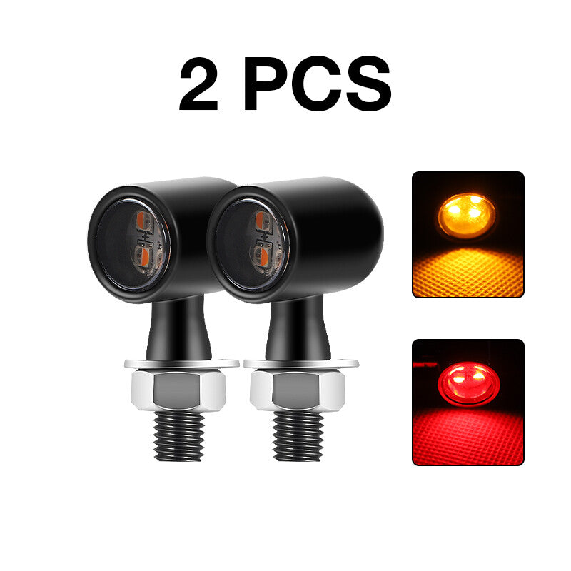 2PCS Motorcycle LED for Mini Turn Signal Brake Lights Blinker For Bobber Cafe Racer