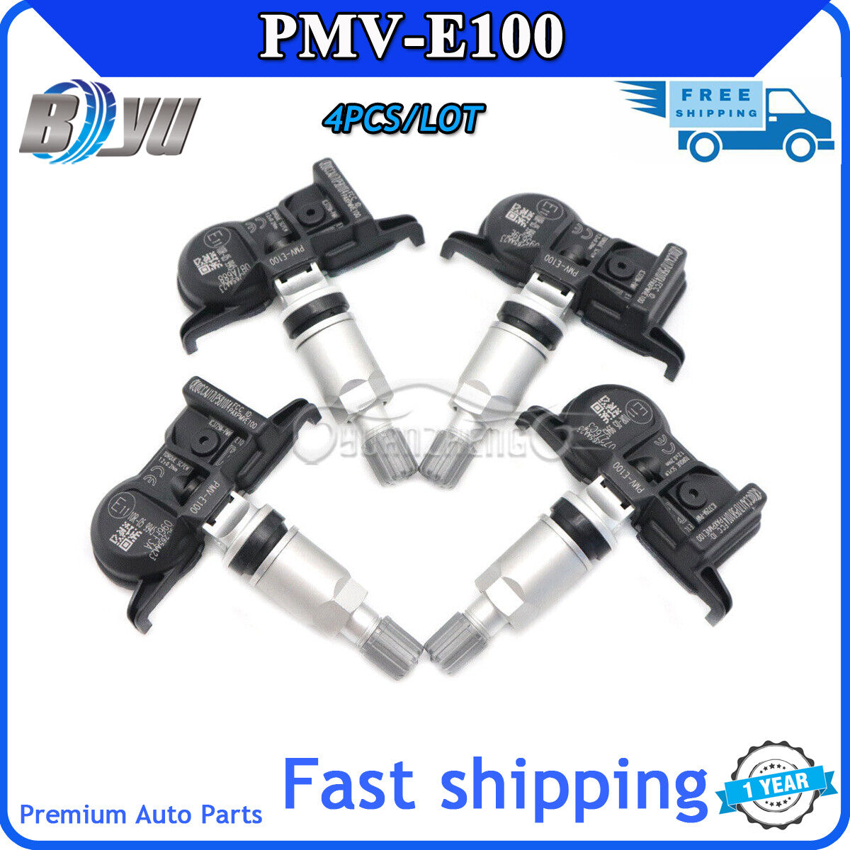 4-pack TPMS tire pressure sensors (42607-02090) suitable for Avalon for Camry PMV-E100- v