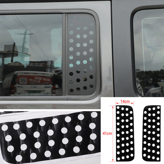Black PVC Rear Small Window Glass Sticker Cover for Jeep for Wrangler JL JT 2018-23