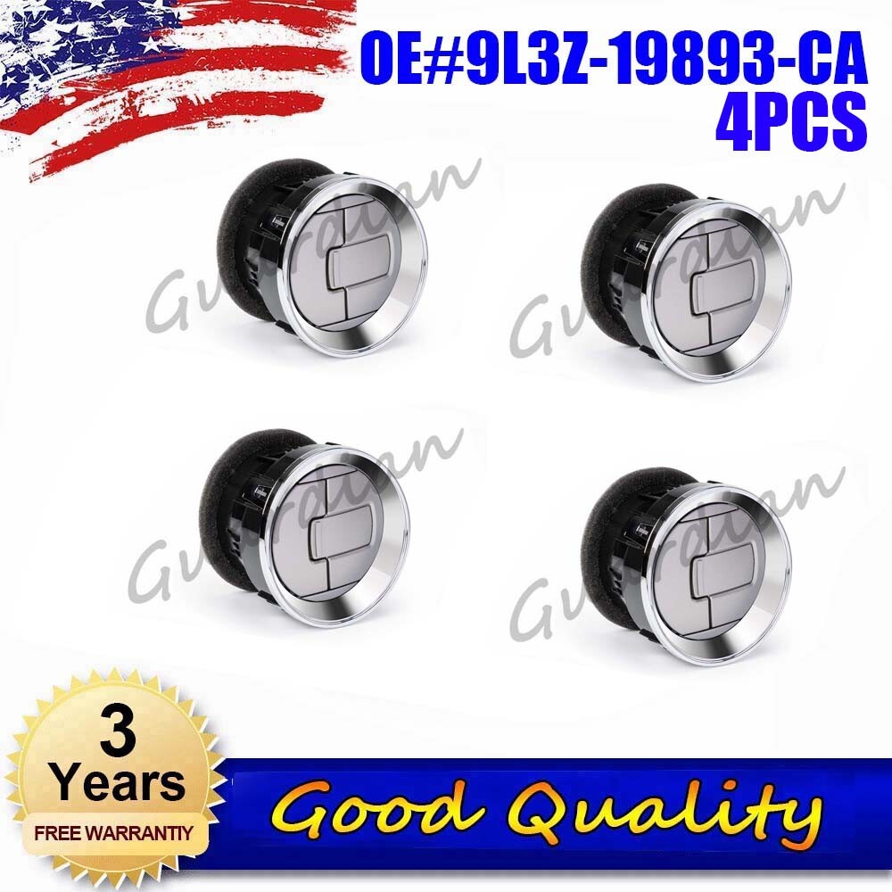 4-Piece AC Heater Air Dashboard Vent Louvre 9L3Z-19893-CA for Ford F-150 2009-2014