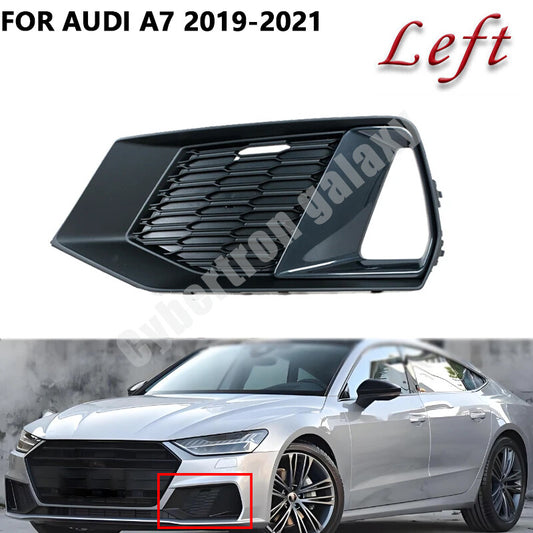 The black fog light grille cover for the left fog light is suitable for the for Audi A7 Sportback 2019-2021.