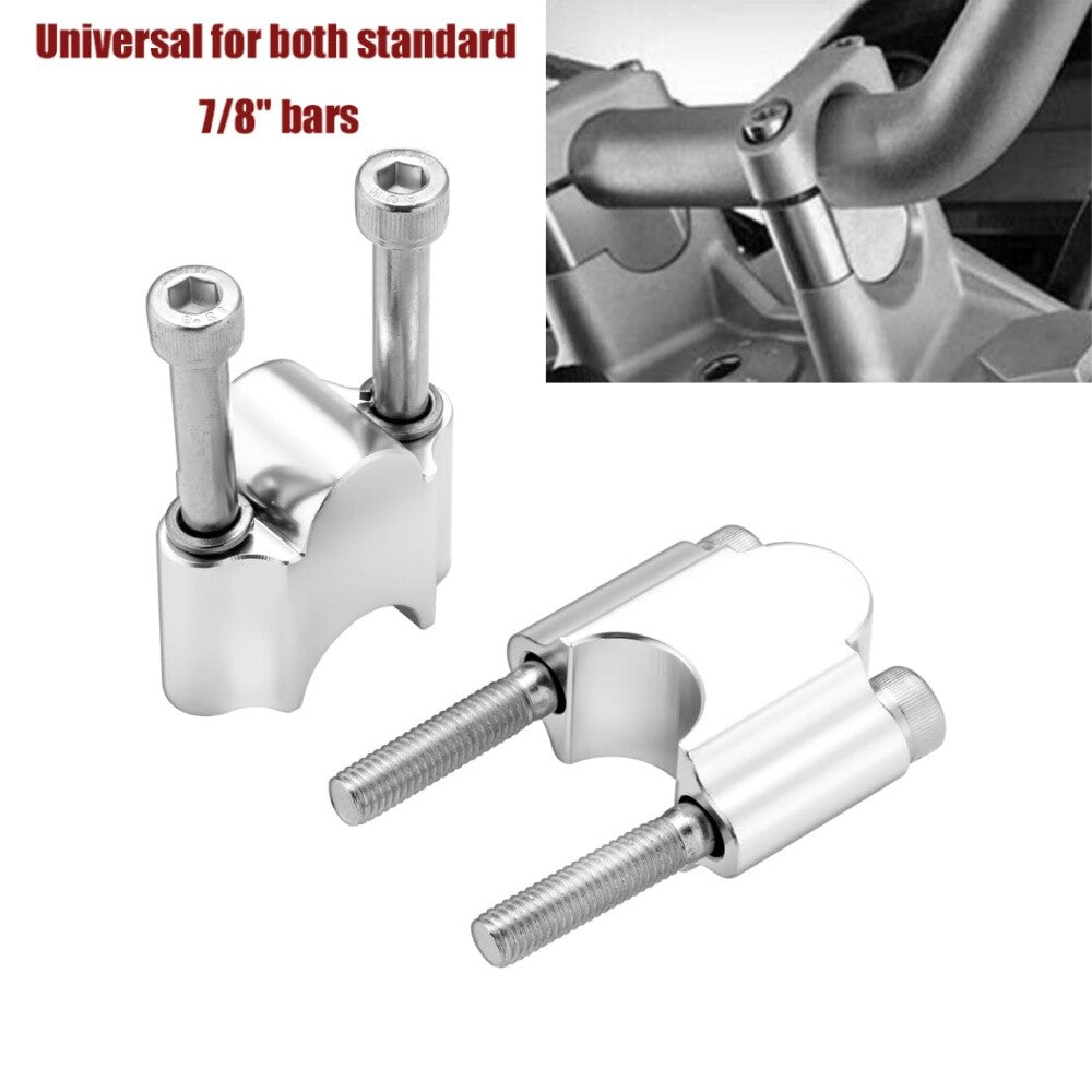 Handlebar Clamp Risers 7/8 Bars Kit 30mm Height Fit for Honda for Kawasaki for Suzuki