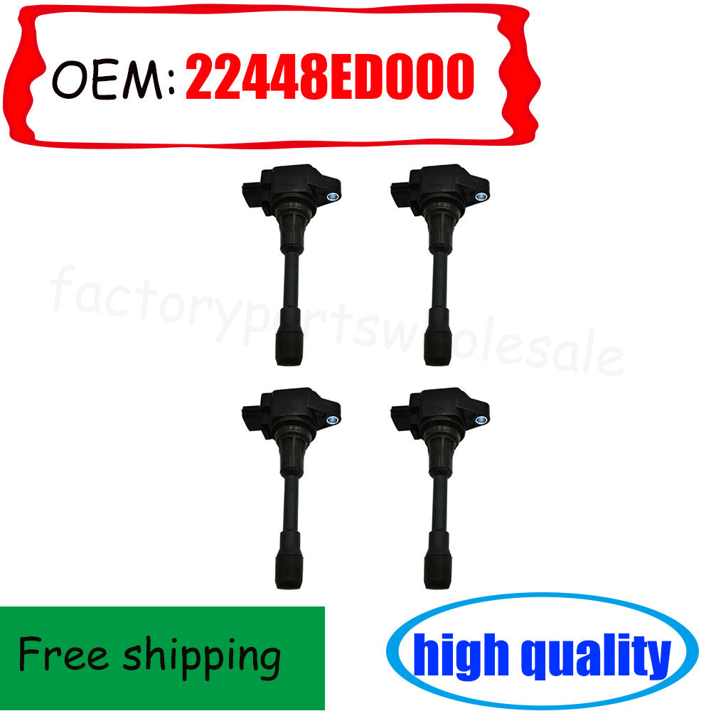 4 Ignition Coils 22448-ED000 for Altima Sentra Cube Rogue Versa n