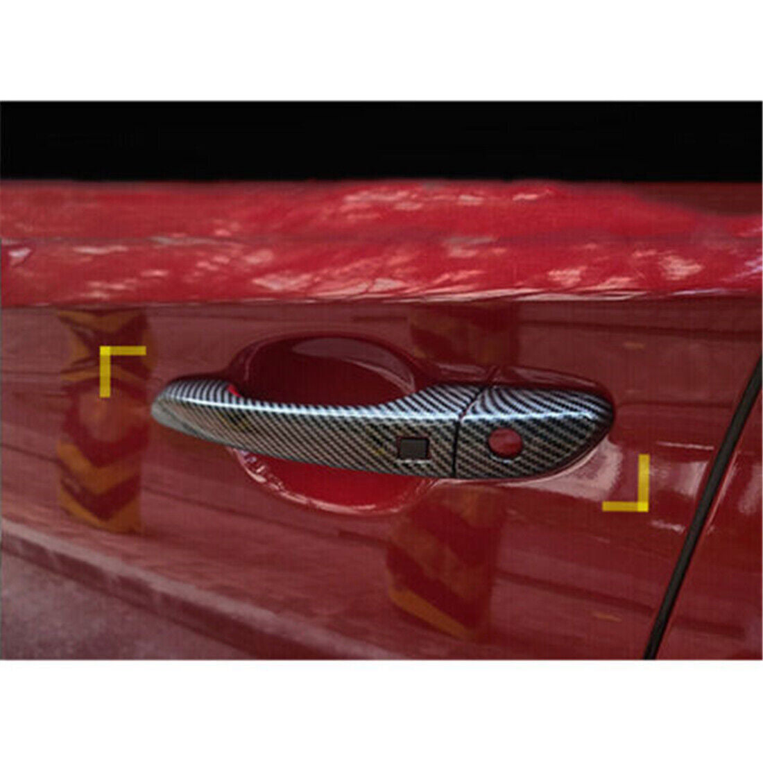 Carbon Fiber ABS Side Door Handle Molding Cover Trim 2019-2021 for Hyundai Kona n