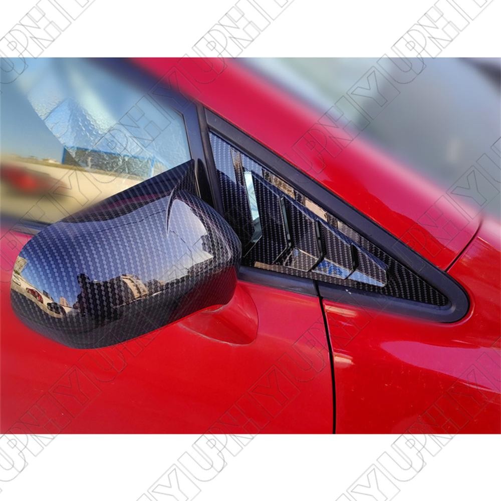 2 pcs/set Carbon Fiber Color Front Quarter Window Louver Shutter Trim new