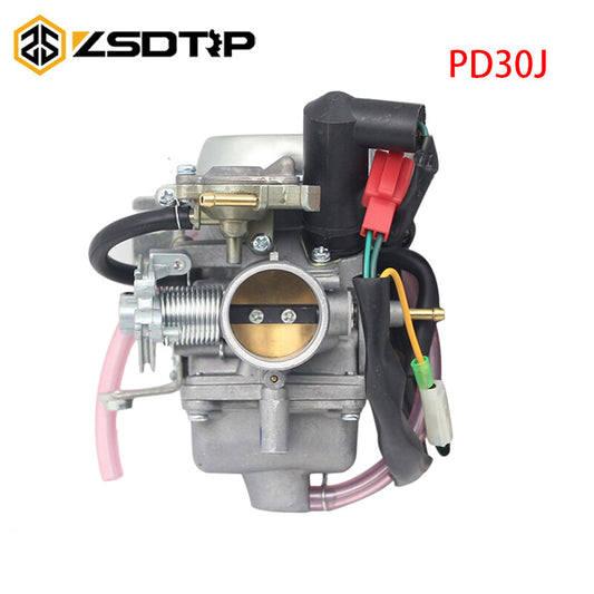 Motorcycle carburetor PD30J, suitable for 250cc all-terrain vehicle engines, including for Honda CN250, CF250, GY6, and 250 4x4. Q