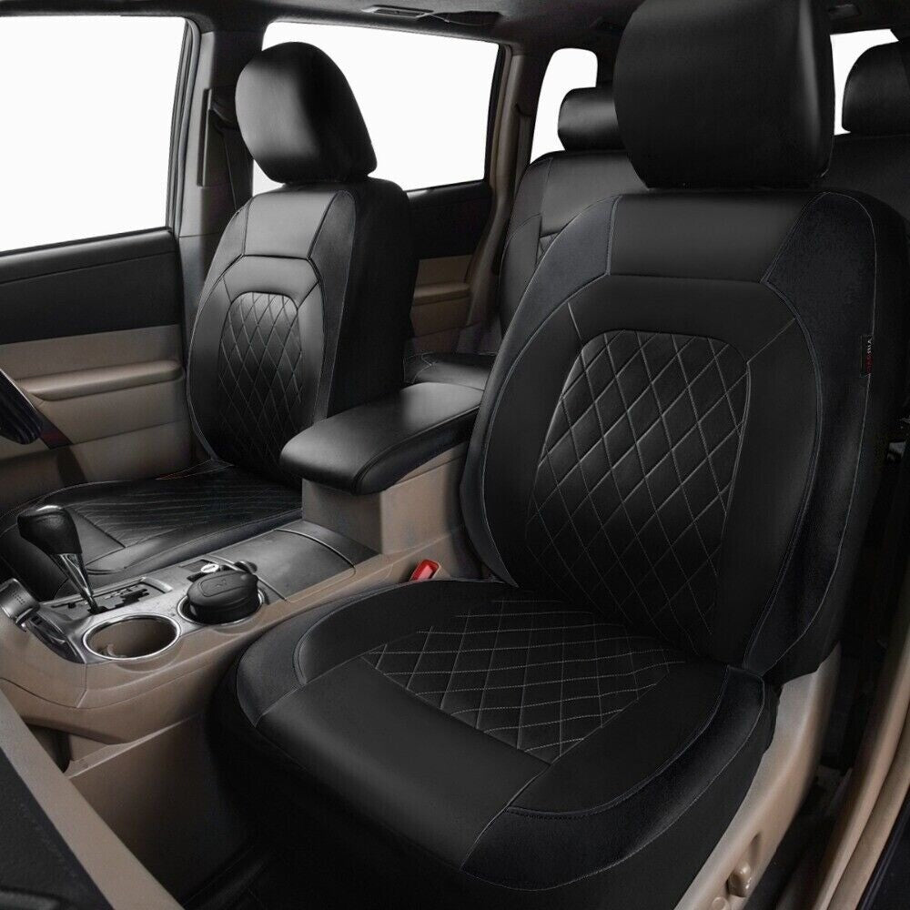PU Leather Car for Seat Covers Front Rear Full Set Cushion Protector Universal New n
