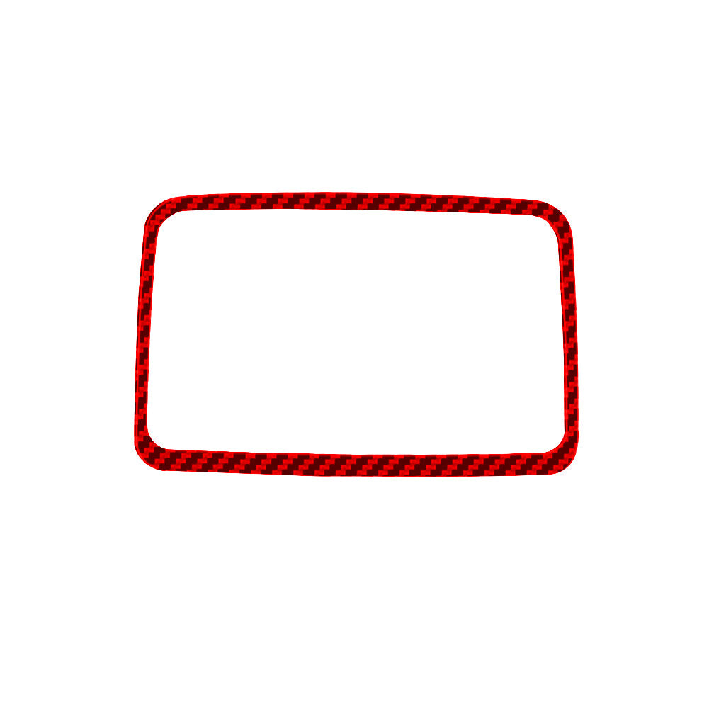 Red 6Pcs Window Switch Button Trim Cover Carbon Fiber for VW Touareg 2011-2018 v