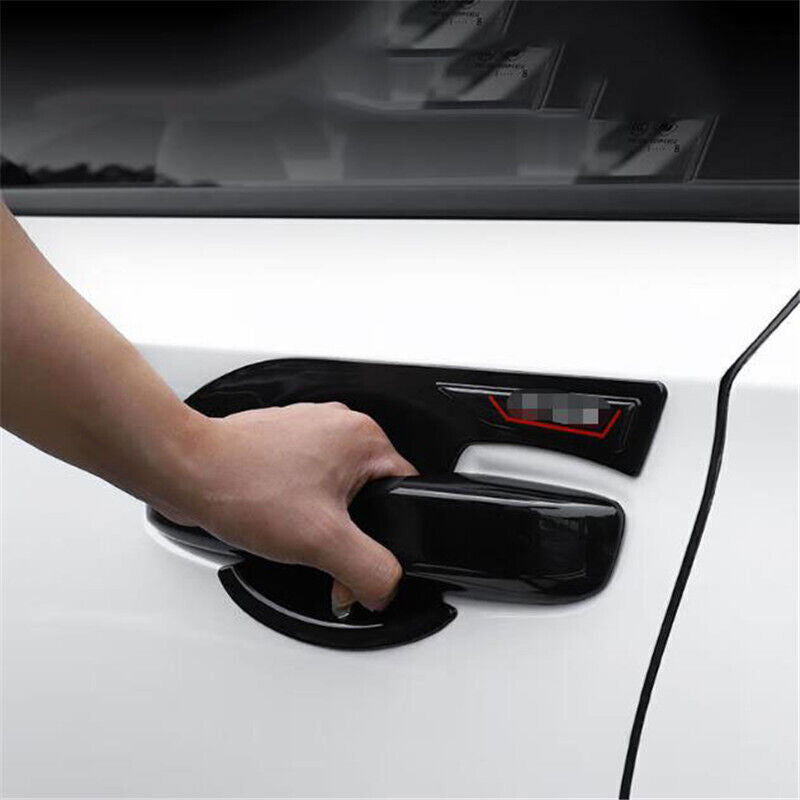 4X ABS Gloss Black Exterior Door Handle Bowl Cover Trim for Honda Accord 2023-24