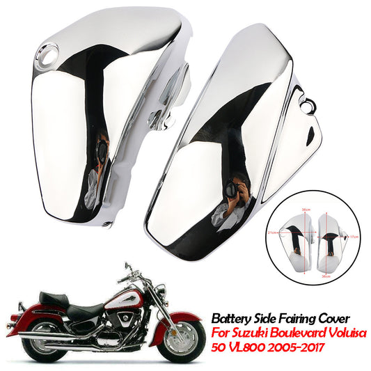 Chrome-side battery fairing suitable for Suzuki Volusa C50 VL800 VL 800